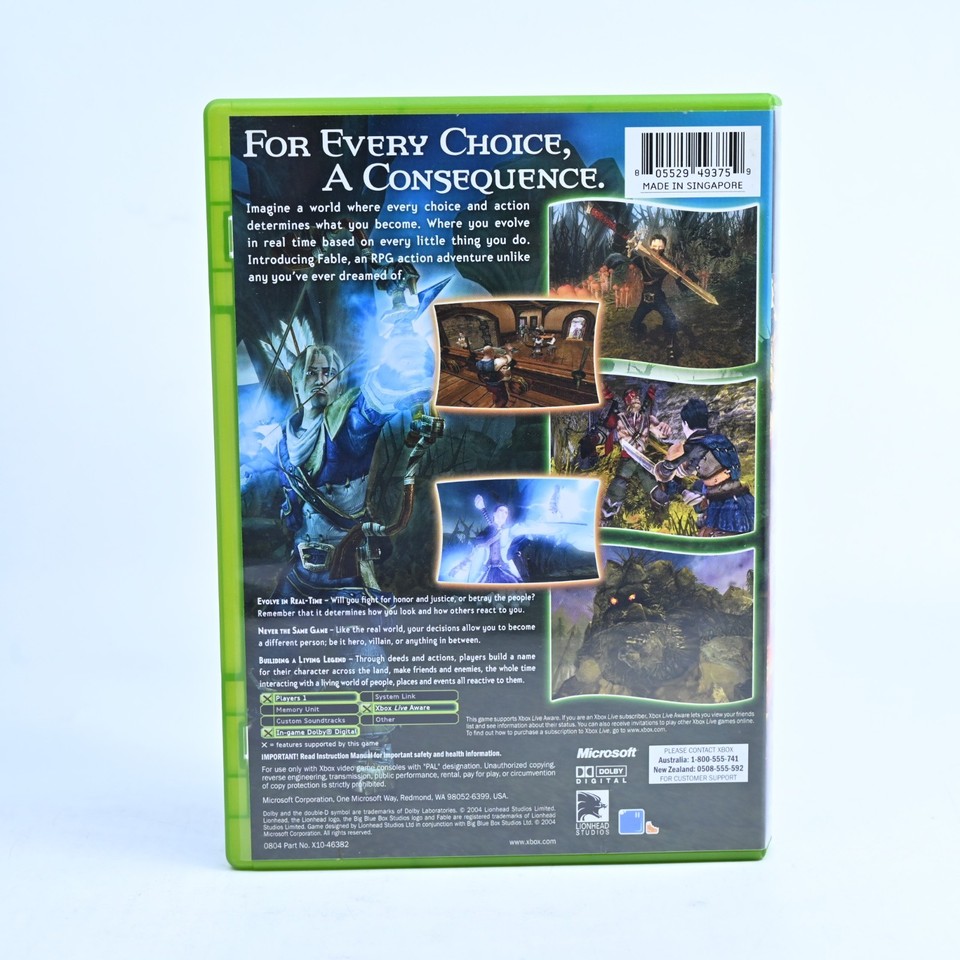 Orginal Xbox Collection Disc Fable - Original Xbox Game + Manual - PAL - MINT DISC! | eBay