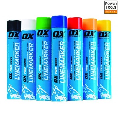 Ox Tools OX-T022603 OX 750 ml Permanent Linienmarker Spray, weiß EA
