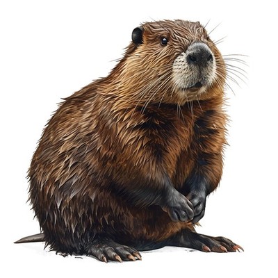 2x Sticker Biber Autoaufkleber 9x9cm Beaver Nagetier Wald Tier Deko Set