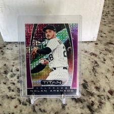 2019 Panini Chronicles - Titan Nolan Arenado #22 Purple Mojo Prizm Card 73/75