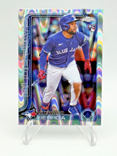 2025 Topps Chrome - Steward Berroa RayWave Refractor (RC) Blue Jays #163