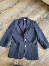Lands End Boys Blazer Boy Girl size US 12 Navy Jacket School Uniform