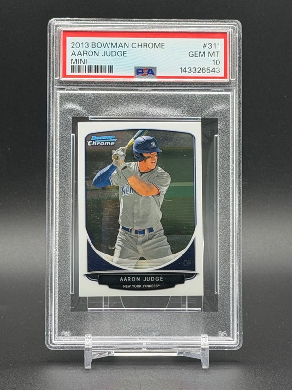 2013 BOWMAN CHROME MINI #311 AARON JUDGE RC YANKEES PSA 10