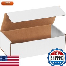 Aviditi White Corrugated Cardboard Mailer Box 10" x 5" x 3" Pack of 50