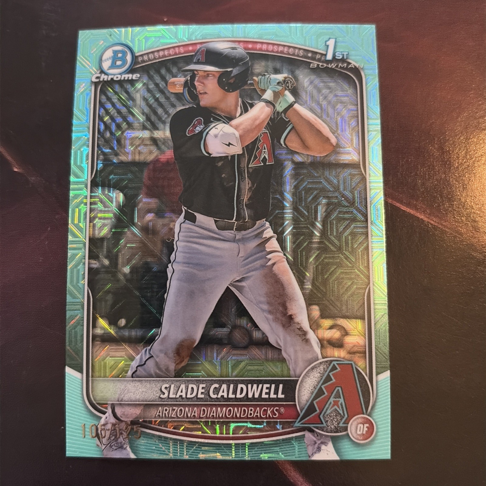 2025 Bowman Chrome Prospects Slade Caldwell #BCP-21 Aqua X-Fractor /125 (RC)