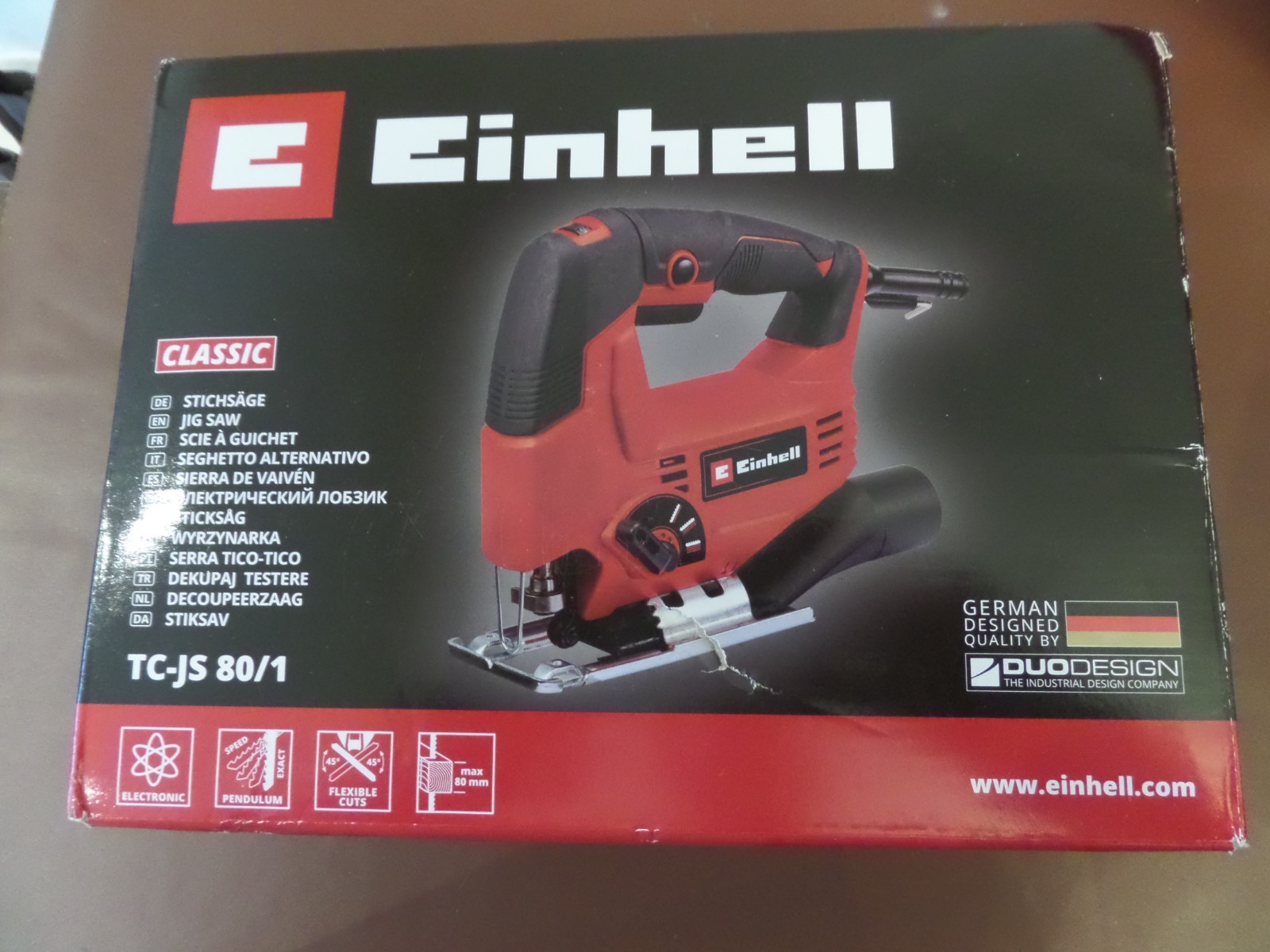 Einhell Jigsaw Corded TC-JS 80/1 550W 80mm Adjustable Power Tool BNIB
