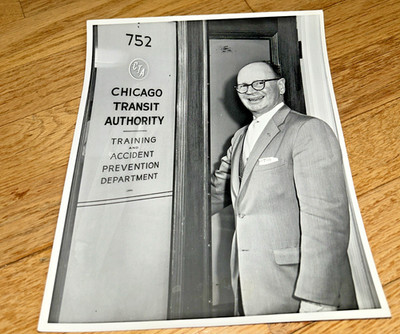 Vintage CHICAGO TRANSIT AUTHORITY Training Photo Accident Prevention Department