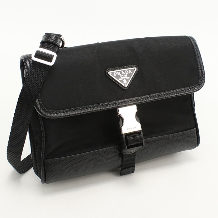 Used Prada Crossbody Shoulder Bag 2Zh108  Black