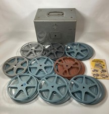 Brumberger Metal Film Storage Box with 9 8mm Reels and Catalog