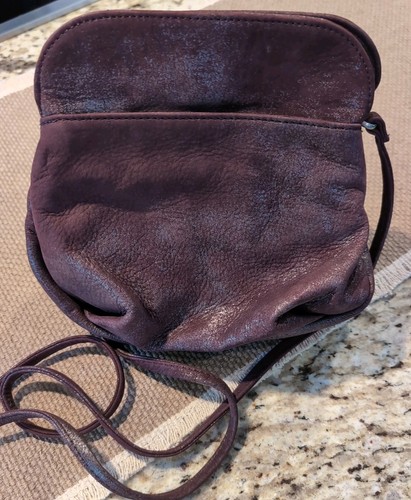 Hobo Plum VTG Birdy Suede Metallic Tassel Fringe Crossbody With Dust Bag - Picture 2 of 11