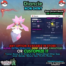 Pokemon Legends ZA 🐉 Diancie - NON-SHINY ✨ IVs/EVs/CUSTOMS ✨