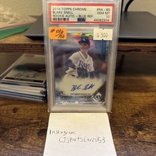 Blake Snell 2016 Topps Chrome Blue Refractor AUTO /150  PSA 10 Dodgers 