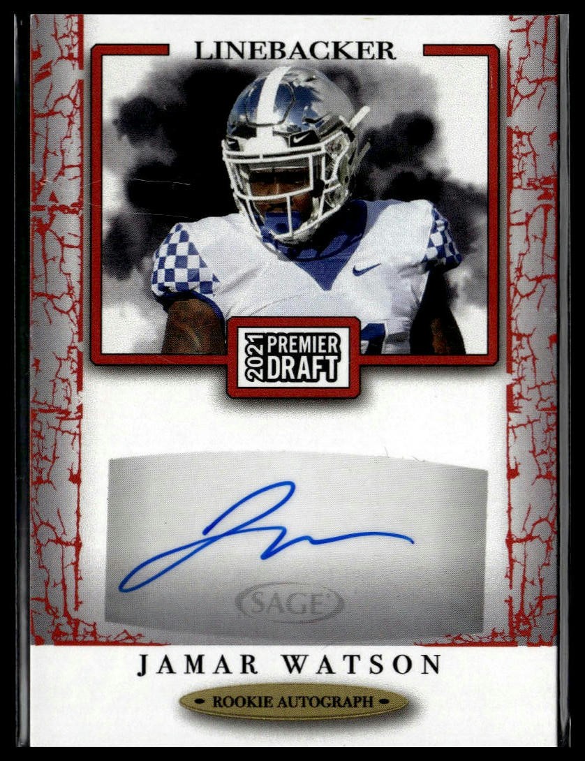 2021 SAGE Premier Draft #A93 Jamar Watson Autographs Red