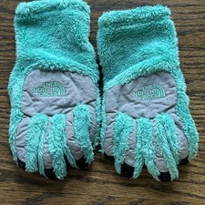 Kids North Face Mint Green Gloves With Touch Technology For Devices Size Small