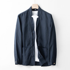 Men s Casual Linen Jacket Blazer