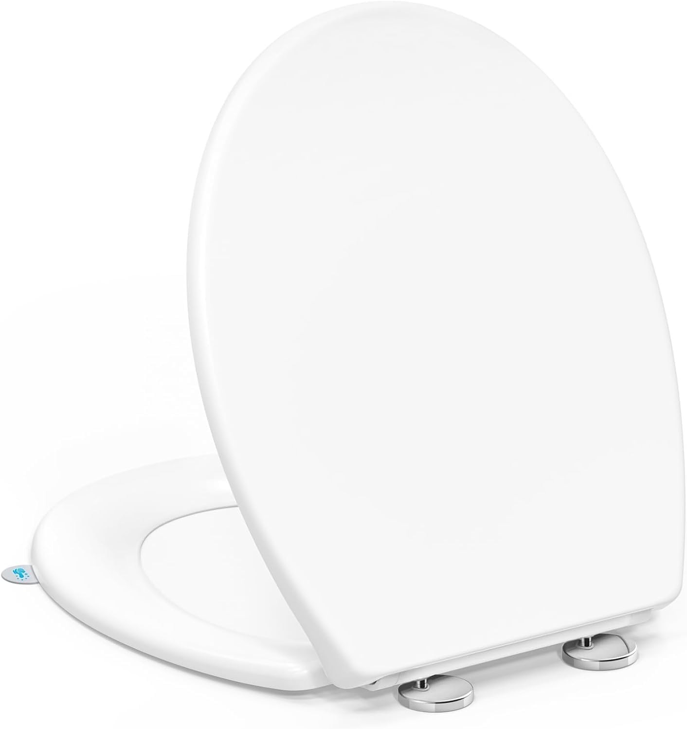 YEAUPE PRO Toilet Seat Soft Close - O Shape White Toulet Seats with Lid Lifter,
