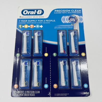 Oral-B Precision Clean Replacement Brush Heads EB20-8 Pack 610583 New + Sealed!