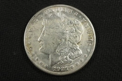 NobleSpirit (JL) 1921 S Morgan Silver Dollar AU About Unc.