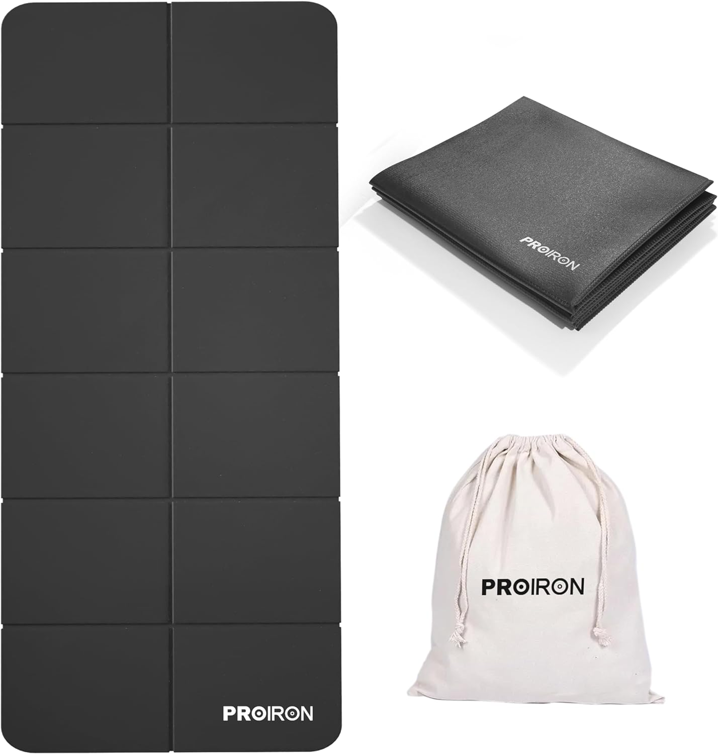 Foldable Non-Slip Yoga Mat with Storage Bag for Travel & Outdoor Use