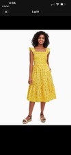 Farm Rio Womens Dress Black/Multi Size XS Ainika Ruffled Printed Crepe Maxi
