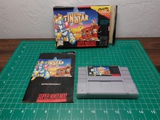 SNES Tin Star Cart Manual Box CIB Fair Shape Super Nintendo