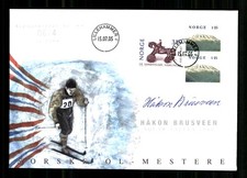 Hakon Brusveen Olympiasieger 1960 Skilanglauf Original Signiert + G 52697