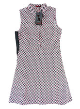 Superstition Fitted Flared Dress Womens Size L/40 Sleeveless Printed Pocket