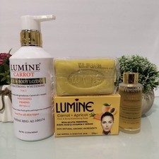 3ps. Lumine Carrot Body lotion, serum  exfoliating Soapx1 bar   AUTHENTIC
