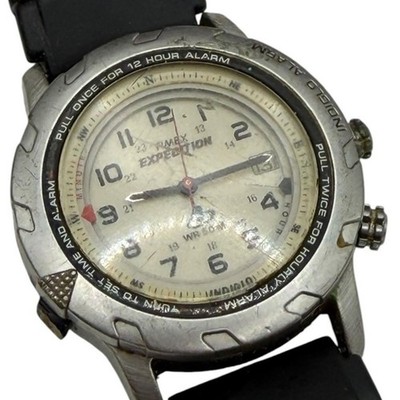 Timex Expedition Indiglo Alarm Watch Men's Quartz Analog Rubber Band WR 50M