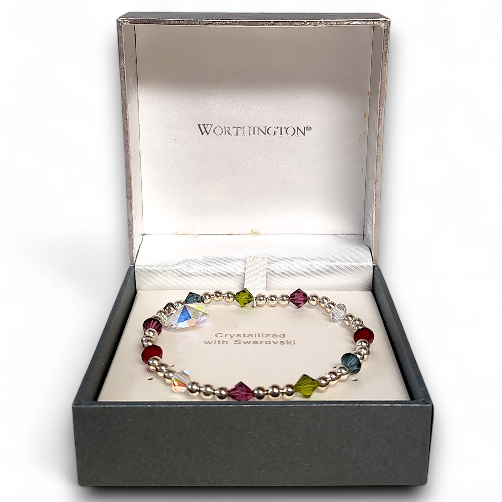 Heart & Multicolor Multi Gem Adjustable Bracelet … - image 3