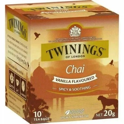 Twinings Vanilla Chai Tea 10 pack 20g Free Shipping World wide