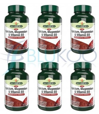 Natures Aid Calcium Magnesium + Vit D3 - 90 Tabs (6er Pack)