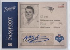 2021 Panini Prestige NFL Passport Signatures Mac Jones #PA-MJ Auto 0k11
