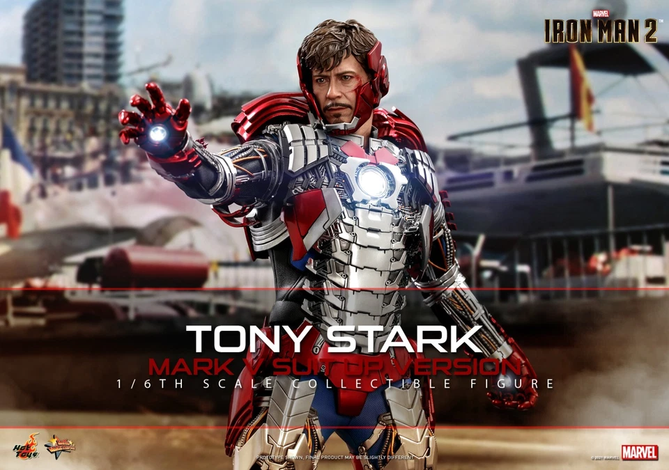 Hot Toys MMS599 1/6 Tony Stark Mark V Versión Traje Iron Man 2 Foto 2 de 4