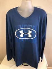 Under Armour Men's Blue Loose Fit Crew Neck L/S Sweatshirt Size 4XL,XXXXL