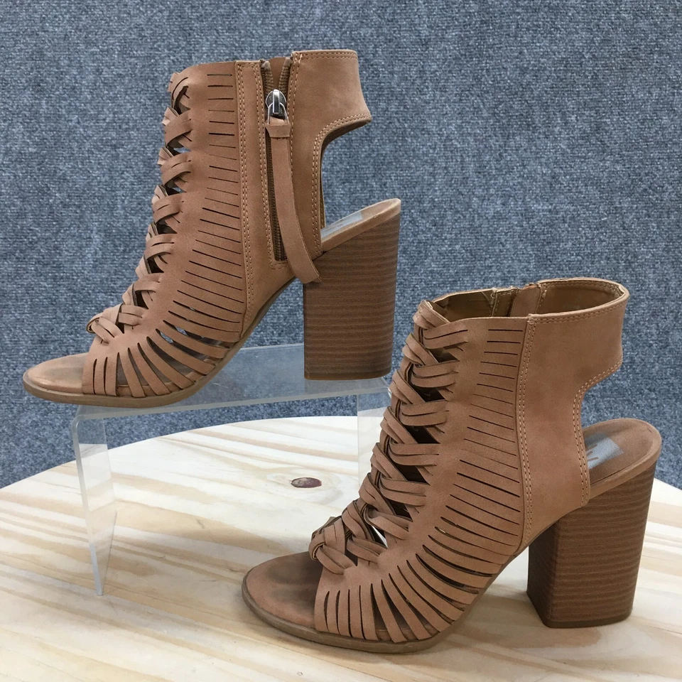 Sandalias Dv Dolce Vita para mujer 8 gladiador marrón imitación cuero tacón cremallera lateral Foto 2 de 4