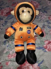 14 Cali. Science Center NASA ASTRONAUT MONKEY-ORANGE SPACE SUIT-STUFFED ANIMAL
