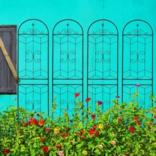 Metal Garden Trellis Rustproof Trellis, Climbing Plants Outdoor Flower Support