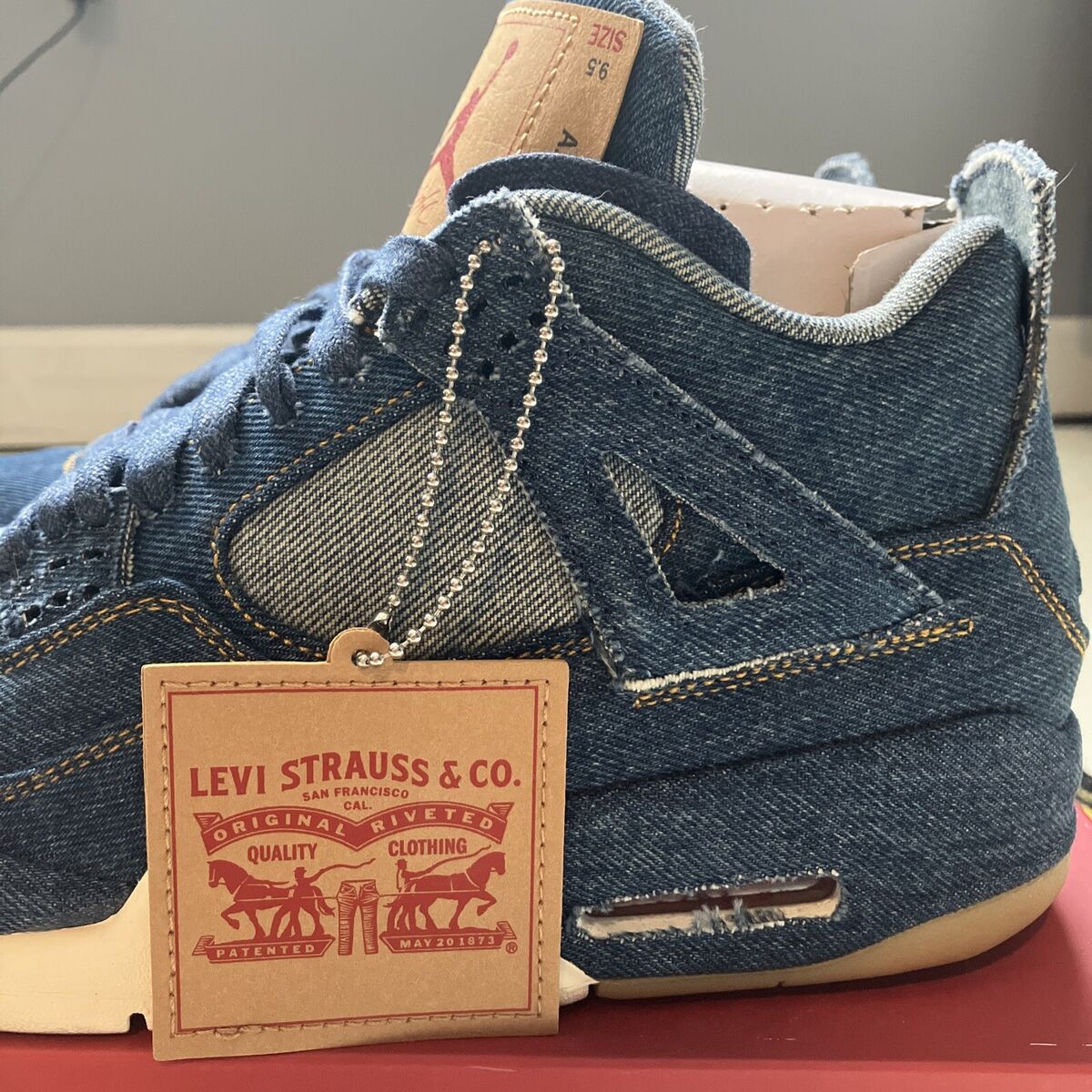 Size 9.5 - Jordan 4 Retro x Levi's Denim 2018 676556226463| eBay Size 9.5 - Jordan 4 Retro x Levi's Denim 2018 676556226463| eBay