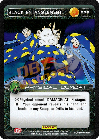 DBZ Dragon Ball Z TCG Card Panini Premiere S72 Black Entanglement