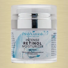 RETINOL MOISTURIZER DAY/NIGHT CREAM w/ Hyaluronic Acid - Highest Strength (2.5%)