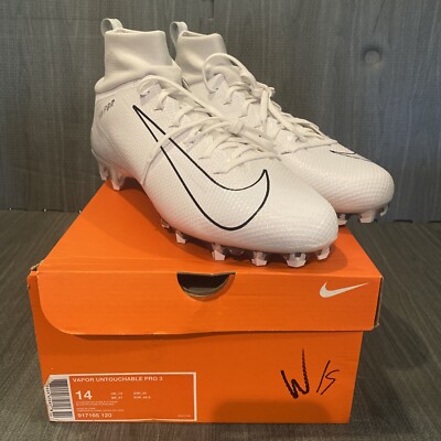 Size 9.5 Nike Vapor Untouchable Pro 3 White Football Cleats 917165-120 NEW Vapor Untouchable Pro 3  main image 4