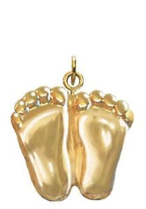 Authentic Precious Feet, 14k Gold Plated, Charm Pro-Life Jewelry, Charm