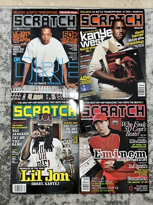 Scratch Magazine Lot Of 4 Premiere Issue 1, 2, 4, 5 Dr Dre DJ