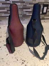 Caddy-O Wine Cooler Traveling Case 15" Burgundy & Blue pair.