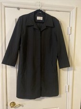 Equestrian Designs Santa Barbara Ca Striped Black Long Lined Jacket Size Xl