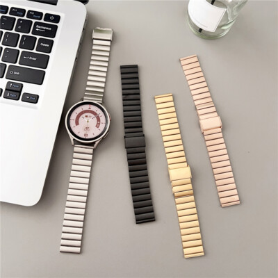 For Samsung Galaxy Watch 3 4 5 6 7 FE Active 2 S3 Metal Link Bracelet Band Strap