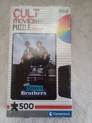 Cult Movies: Blues Brothers 500pc Jigsaw Puzzle Retro VHS Case Clementoni 35109