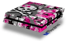 Skin for original PS4 Gaming Console Girly Pink Bow Skull
