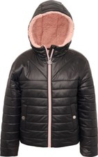Michael Kors Kids' Faux Shearling Lined Midweight Puffer Jacket Size 5/6 NWT